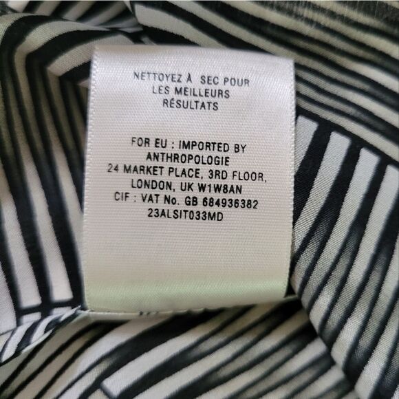 Maeve for Anthropologie Women's Silk Pink Finely Feathered Peplum Blouse - Picture 10 of 11